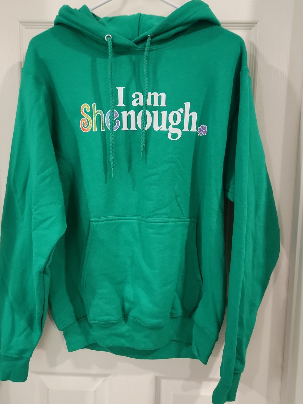 Port and Company Green "I am She'nough" Graphic Hoodie